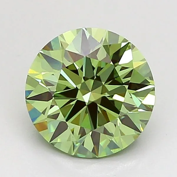 1.52 Carat Round Fancy Vivid Green VS1 Lab Diamond 1 1.52 Carat Round Fancy Vivid Green VS1 Lab Diamond