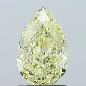 1.53 Carat Pear Fancy Yellow VVS2 Natural Diamond