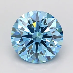 1.53 Carat Round Fancy Vivid Blue VVS2 Lab Diamond