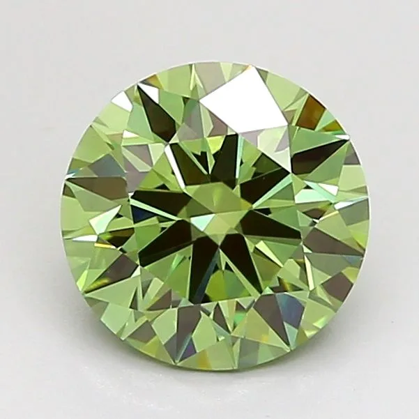 1.53 Carat Round Fancy Vivid Green VVS2 Lab Diamond 1 1.53 Carat Round Fancy Vivid Green VVS2 Lab Diamond