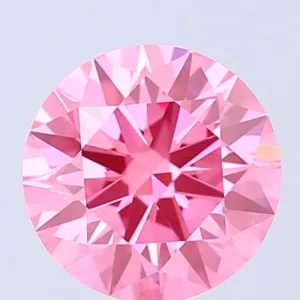 1.55 Carat Round Fancy Vivid Pink VVS2 Lab Diamond