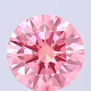 1.55 Carat Round Fancy Vivid Pink VVS2 Lab Diamond