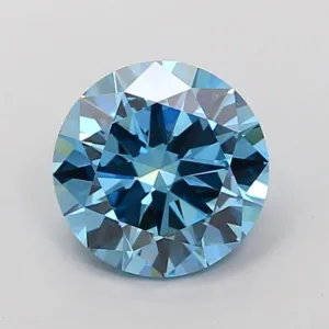 1.7 Carat Round Fancy Vivid Blue VS2 Lab Diamond