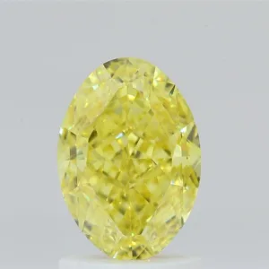 1.73 Carat Oval Fancy Vivid Yellow VS1 Natural Diamond