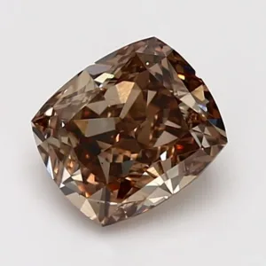 1.8 Carat Cushion Brilliant Fancy Orange Brown VS2 Natural Diamond