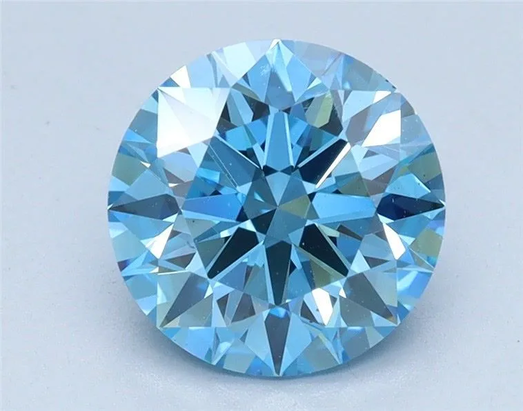 1.81 Carat Round Fancy Vivid Blue VS1 Lab Diamond 1 1.81 Carat Round Fancy Vivid Blue VS1 Lab Diamond