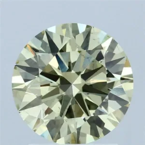 1.82 Carat Round Fancy Yellow VS2 Lab Diamond