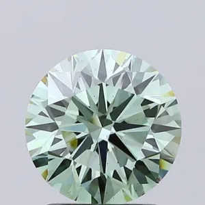 1.86 Carat Round Fancy Vivid Green VS2 Lab Diamond