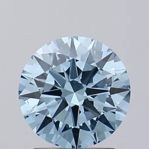 1.91 Carat Round Fancy Vivid Blue VS1 Lab Diamond