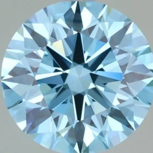1.98 Carat Round Fancy Vivid Blue VVS2 Lab Diamond
