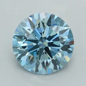 1.99 Carat Round Fancy Vivid Blue VVS2 Lab Diamond