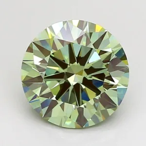 1.99 Carat Round Fancy Vivid Green VS1 Lab Diamond