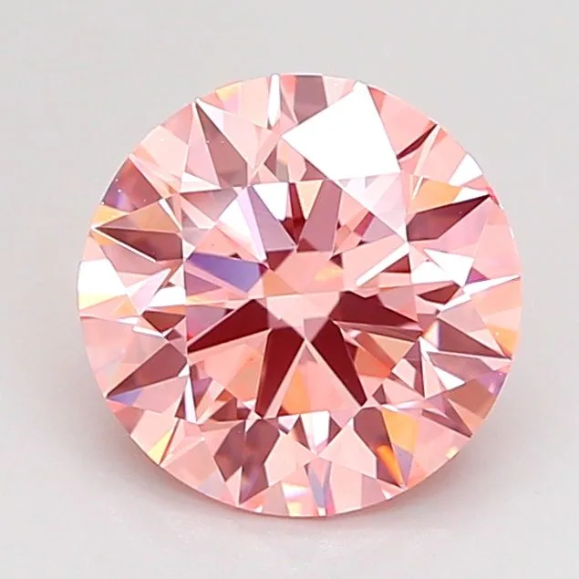 1.99 Carat Round Fancy Vivid Pink VS1 Lab Diamond 1 1.99 Carat Round Fancy Vivid Pink VS1 Lab Diamond