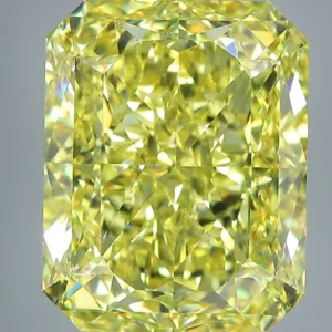 10.16 Carat Radiant Fancy Vivid Yellow VS1 Natural Diamond