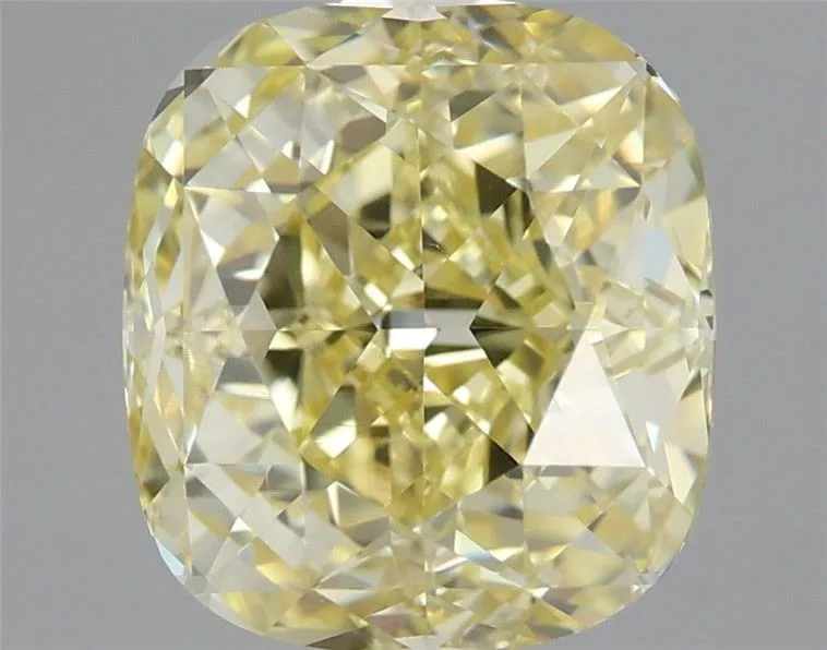 2 Carat Cushion Brilliant Fancy Yellow VS1 Natural Diamond 1 2 Carat Cushion Brilliant Fancy Yellow VS1 Natural Diamond