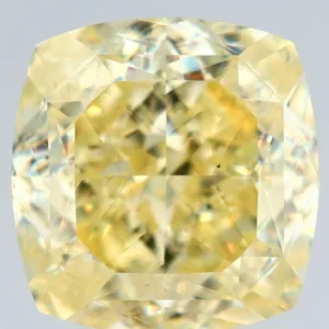 2 Carat Cushion Brilliant Fancy Yellow VS2 Natural Diamond