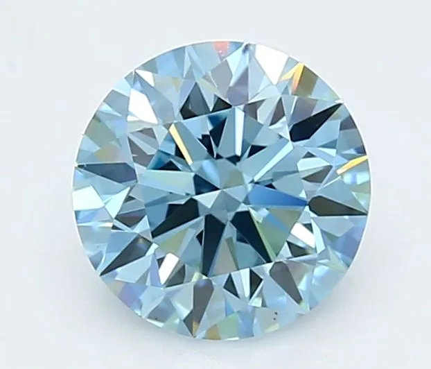2 Carat Round Fancy Vivid Blue VVS2 Lab Diamond 1 2 Carat Round Fancy Vivid Blue VVS2 Lab Diamond