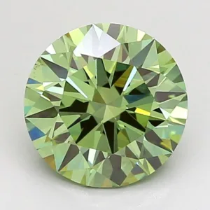 2 Carat Round Fancy Vivid Green VS1 Lab Diamond