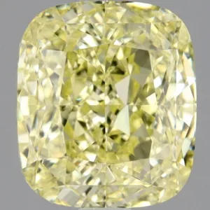 2.01 Carat Cushion Brilliant Fancy Yellow SI1 Natural Diamond