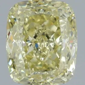 2.01 Carat Cushion Brilliant Fancy Yellow SI1 Natural Diamond