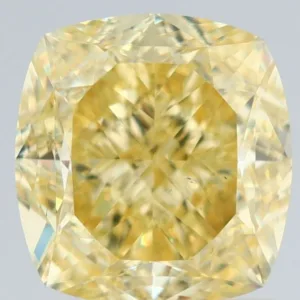 2.01 Carat Cushion Brilliant Fancy Yellow VS2 Natural Diamond