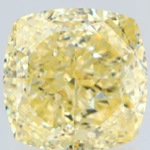 2.01 Carat Cushion Brilliant Fancy Yellow VS2 Natural Diamond