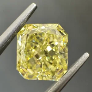2.01 Carat Radiant Fancy Yellow VVS2 Natural Diamond