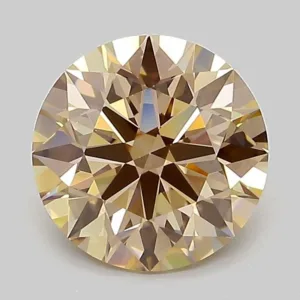 2.01 Carat Round Fancy Light Brown VS1 Lab Diamond