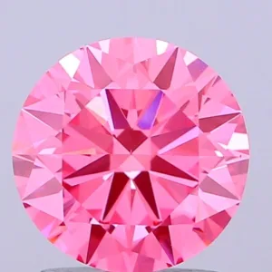 2.01 Carat Round Fancy Vivid Pink VVS2 Lab Diamond