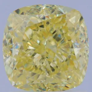 2.02 Carat Cushion Brilliant Fancy Yellow VS2 Natural Diamond