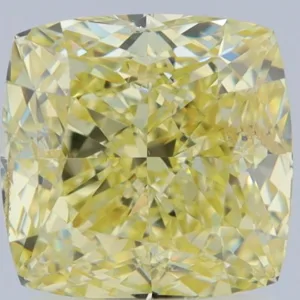 2.02 Carat Cushion Modified Fancy Yellow VS2 Natural Diamond