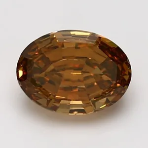 2.02 Carat Oval Fancy Deep Orange VS1 Natural Diamond