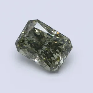 2.03 Carat Radiant Fancy Dark Green SI2 Natural Diamond