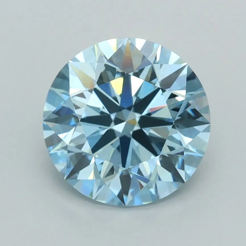 2.03 Carat Round Fancy Intense Blue VS1 Lab Diamond 1 2.03 Carat Round Fancy Intense Blue VS1 Lab Diamond