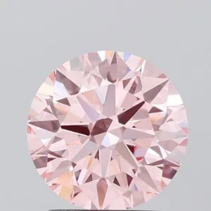 2.04 Carat Round Fancy Intense Pink VVS2 Lab Diamond