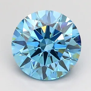 2.04 Carat Round Fancy Vivid Blue VS1 Lab Diamond