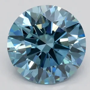 2.04 Carat Round Fancy Vivid Blue VS2 Lab Diamond