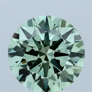 2.04 Carat Round Fancy Vivid Green VVS2 Lab Diamond