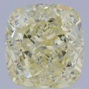 2.05 Carat Cushion Brilliant Fancy Light Yellow VVS2 Natural Diamond