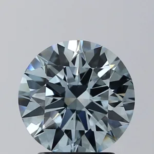 2.05 Carat Round Fancy Intense Blue VS2 Lab Diamond