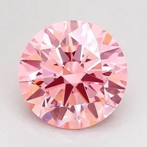 2.05 Carat Round Fancy Intense Pink VS1 Lab Diamond