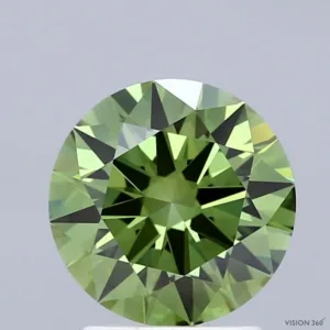 2.05 Carat Round Fancy Vivid Green VS1 Lab Diamond