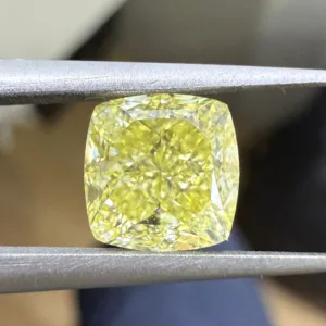 2.06 Carat Cushion Brilliant Fancy Yellow VS2 Natural Diamond