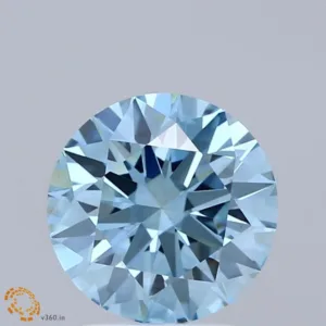 2.06 Carat Round Fancy Vivid Blue VS1 Lab Diamond