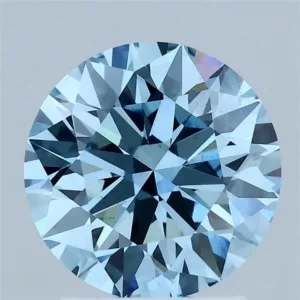 2.06 Carat Round Fancy Vivid Blue VS2 Lab Diamond
