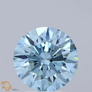 2.06 Carat Round Fancy Vivid Blue VS2 Lab Diamond