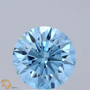2.06 Carat Round Fancy Vivid Blue VS2 Lab Diamond