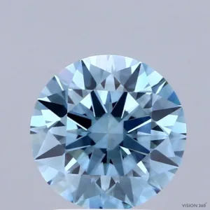2.07 Carat Round Fancy Vivid Blue VS1 Lab Diamond