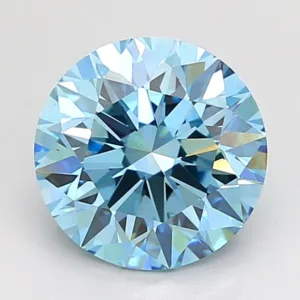 2.08 Carat Round Fancy Vivid Blue VS1 Lab Diamond