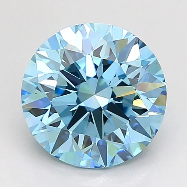 2.08 Carat Round Fancy Vivid Blue VS1 Lab Diamond 1 2.08 Carat Round Fancy Vivid Blue VS1 Lab Diamond